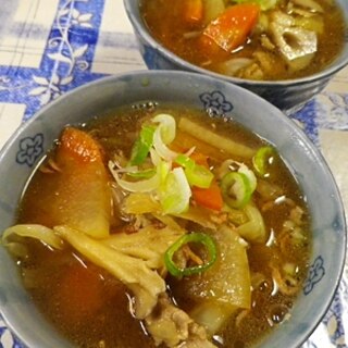 豚根菜アミ味噌汁